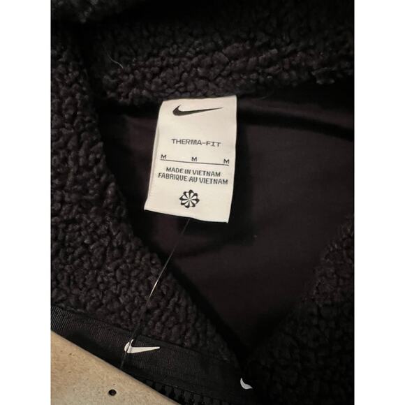 Nike Black high pile Fleece Big Kid Therma-FIT pull over jacket size medium New - Picture 7 of 7